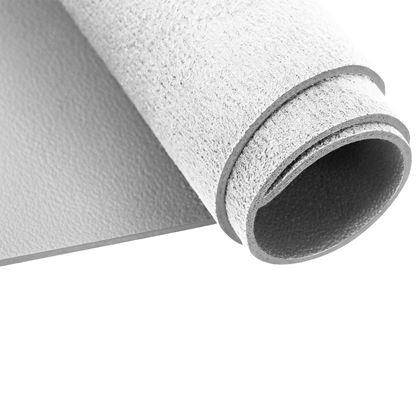 Obrazek z Premiumowa podkładka pod mysz i klawiaturę ze skóry ekologicznej 80x40 cm - jasnoszary