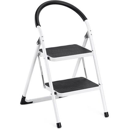 Obrazek z Składane metalowe stopnie 2-stopniowe 83 cm