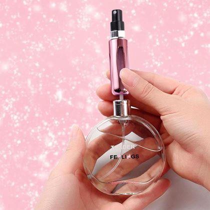 Obrazek z Wymienny atomizer do perfum  -  różowy