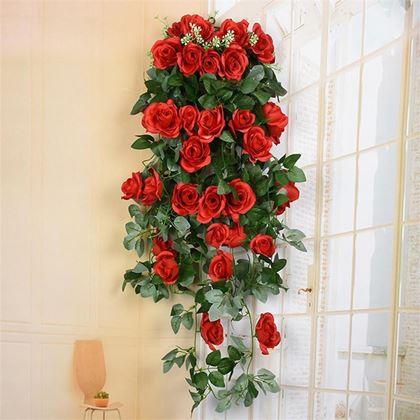 Obrazek z Sztuczna zwisająca roślina 90 cm -  czerwony