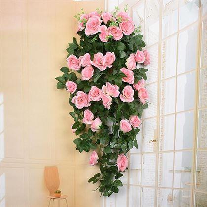 Obrazek z Sztuczna zwisająca roślina 90 cm -  różowy