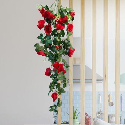 Obrazek z Sztuczna zwisająca roślina 90 cm -  czerwony