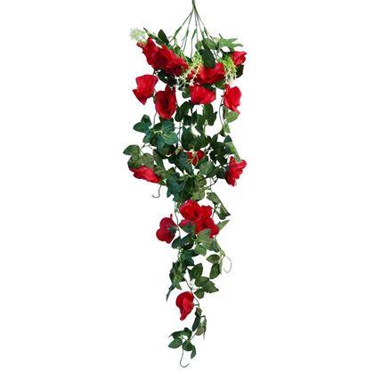 Obrazek z Sztuczna zwisająca roślina 90 cm -  czerwony