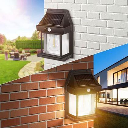 Obrazek z Ścienna lampa solarna z czujnikiem ruchu