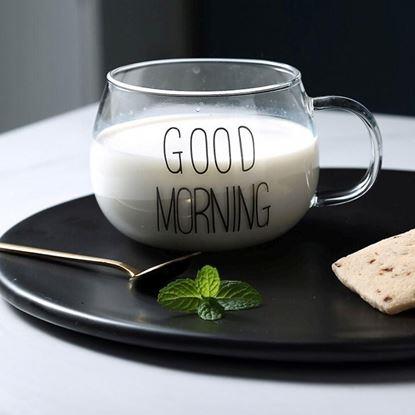 Obraz Szklany kubek Good morning