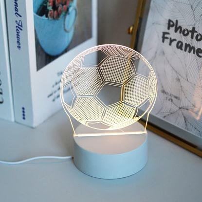 Obraz 3D lampka - piłka nożna