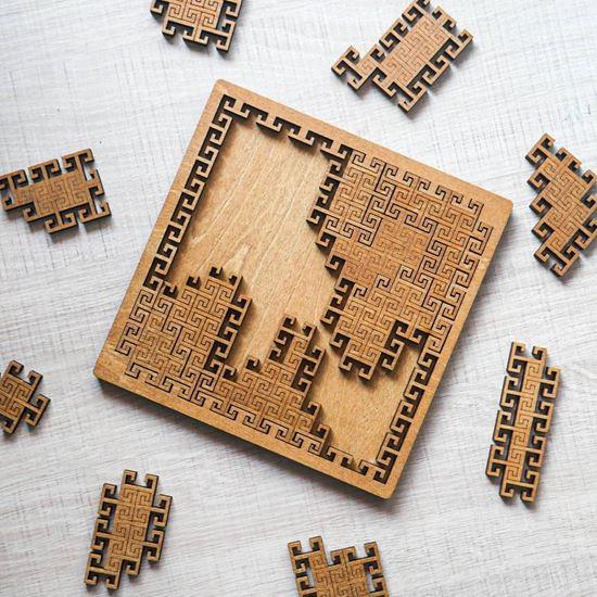 Obrazek z Drewniane puzzle labirynt