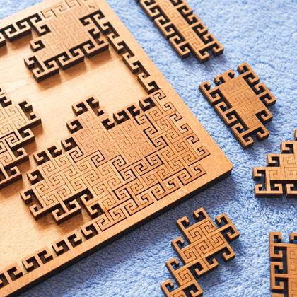 Obrazek z Drewniane puzzle labirynt