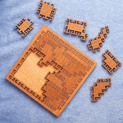Obrazek z Drewniane puzzle labirynt