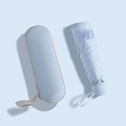 Obrazek z Mini składany parasol z etui - Niebieski