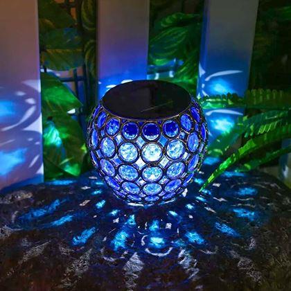 Obrazek z Kolorowa lampa solarna  - niebieska