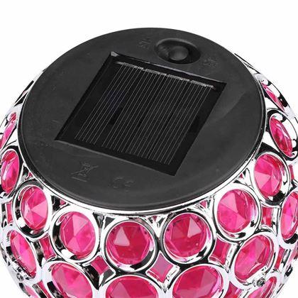 Obrazek z Kolorowa lampa solarna  - różowa