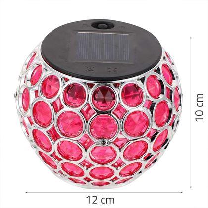 Obrazek z Kolorowa lampa solarna  - różowa