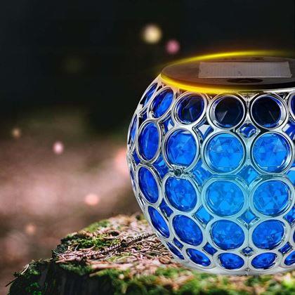 Obrazek z Kolorowa lampa solarna  - niebieska