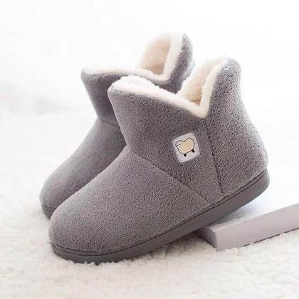 Obrazek z Wysokie ocieplane kapcie z futerkiem - 40-42