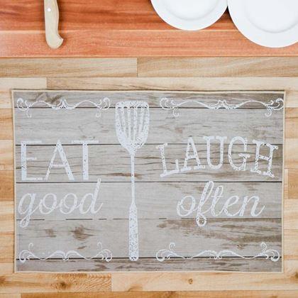Obrazek z Mata antypoślizgowa 90x60 cm - Eat Good, Laugh Often