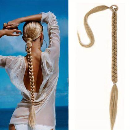 Obrazek z Doczepiany warkocz do włosów 85 cm -  blond