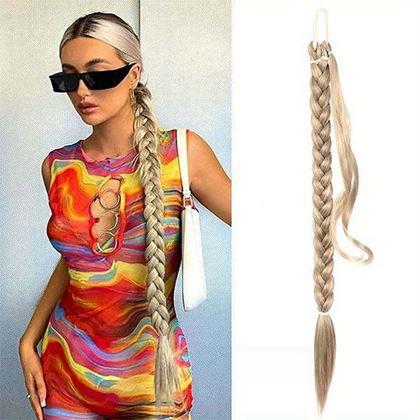 Obrazek z Doczepiany warkocz do włosów 85 cm -  blond