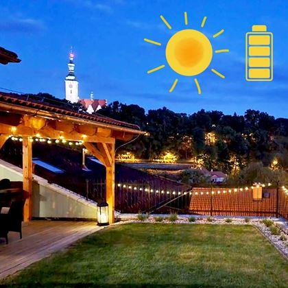 Obrazek z Dekoracyjne oświetlenie solarne 30 żarówek 4,4 m