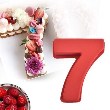 Obrazek z Silikonowa forma do pieczenia w kształcie cyfry - 7