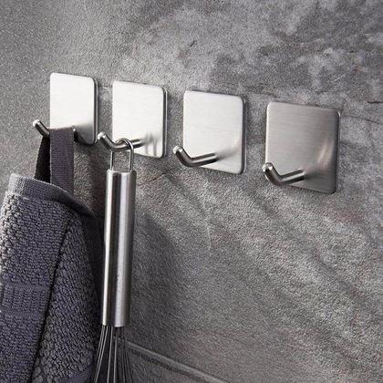 Obrazek z Przyklejane metalowe haczyki 2 sztuki