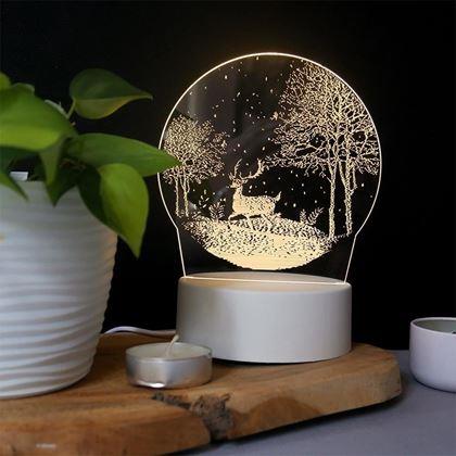 Obrazek z Dekoracyjna lampa 3D  -  jeleń