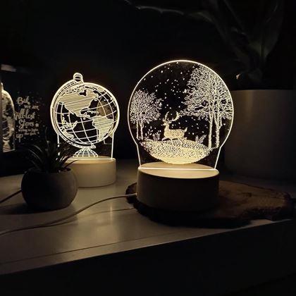Obrazek z Dekoracyjna lampa 3D  -  jeleń