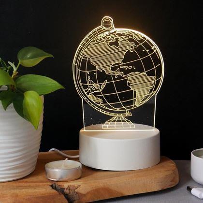 Obrazek z Dekoracyjna lampa 3D  -  globus