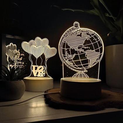 Obrazek z Dekoracyjna lampa 3D  -  globus