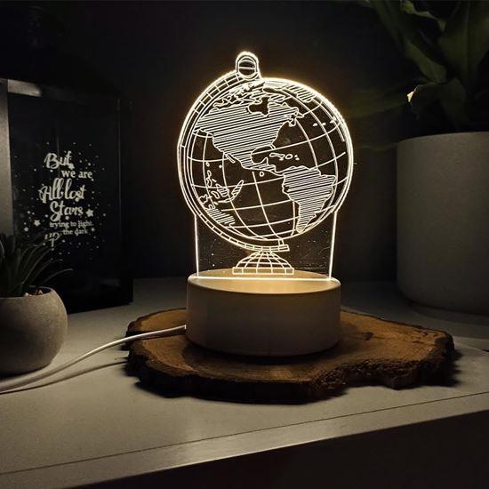 Obrazek z Dekoracyjna lampa 3D  -  globus