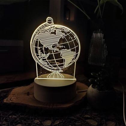 Obrazek z Dekoracyjna lampa 3D  -  globus