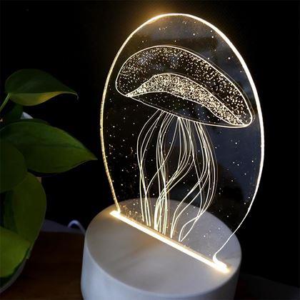 Obrazek z Dekoracyjna lampa 3D  -  meduza
