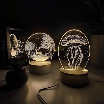 Obrazek z Dekoracyjna lampa 3D  -  meduza