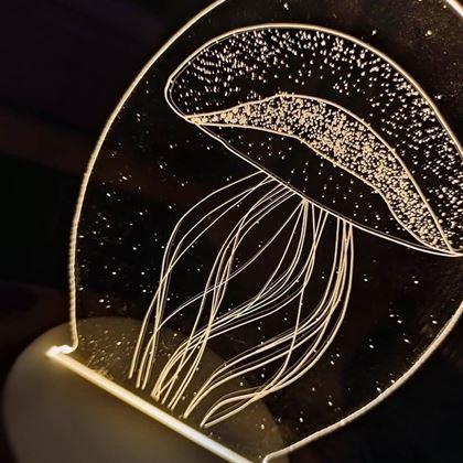 Obrazek z Dekoracyjna lampa 3D  -  meduza