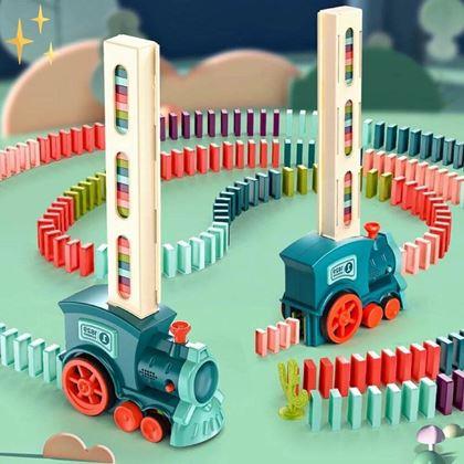 Obrazek z Pociąg układający domino