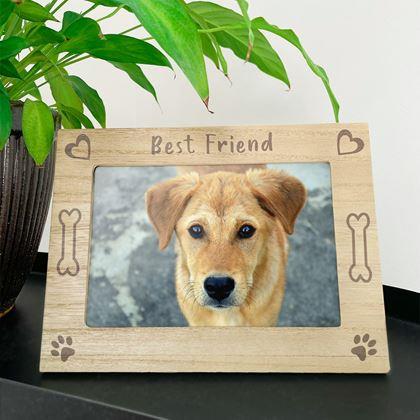 Obrazek z Drewniana ramka na zdjęcia "Best Friend", 10 x 15 cm