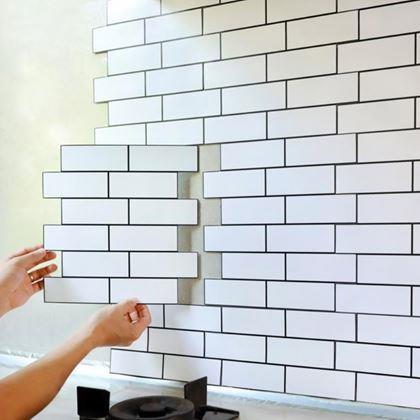 Obrazek z Samoprzylepna tapeta – biały panel