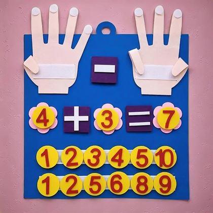 Obrazek z Matematyczna mata z numerami i palcami