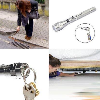 Obraz Latarka teleskopowa z magnesem  -  srebrna