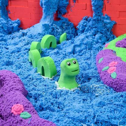 Obrazek z Modelujący płynny piasek mega zestaw 2000 g - plastikowe wiaderko