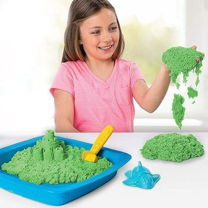 Obrazek z Modelujący płynny piasek mega zestaw 2000 g - plastikowe wiaderko