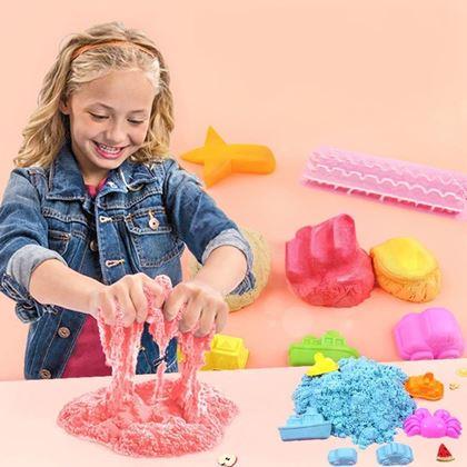 Obrazek z Modelujący płynny piasek mega zestaw 2000 g - plastikowe wiaderko