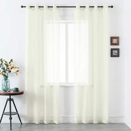 Obrazek z Firanka woalowa 130 x 230 cm  -  kremowa
