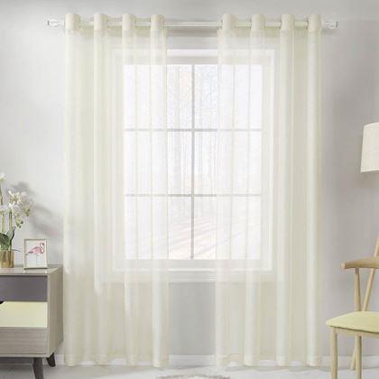 Obrazek z Firanka woalowa 130 x 230 cm  -  kremowa
