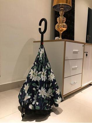 Obrazek z Odwrócony parasol  -  białe kwiaty