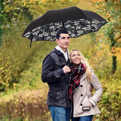 Obrazek z Odwrócony parasol  -  białe kwiaty