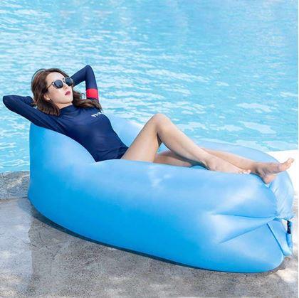 Obrazek z Nadmuchiwana Lazy Bag - dwuwarstwowa  -  niebieska