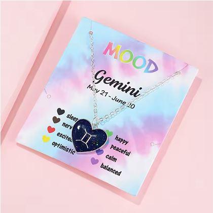 Obrazek z Naszyjnik z emocjami znaków zodiaku - bliźniacy