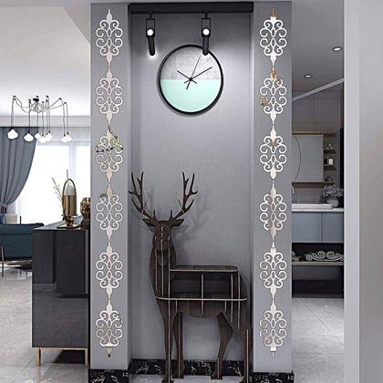 Obrazek z Lustrzane naklejki ornamenty 10 szt. -  srebrne