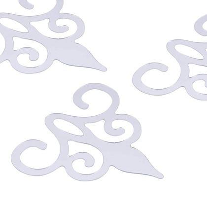 Obrazek z Lustrzane naklejki ornamenty 10 szt. -  srebrne